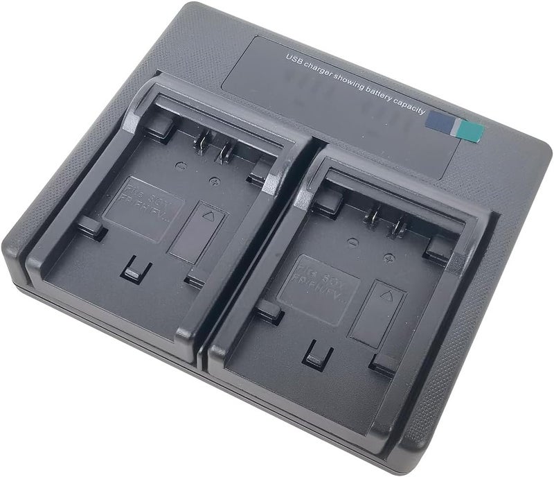 EMOVERY USB Dual Battery Charger for Sony NP-FV100 NP-FH100 NP-FV70 NP-FH70 NP-FH30 NP-FH50 NP-FP30 NP-FP50 NP-FP70/FP71 NP-FP90 DCR-DVD DCR-HC DCR-SR HDR-CX HDR-XR Series Camera - Image 4